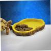 Toyvian Reptile Food Bowls, 2-Piece Resin Set, Yellow, Bowl-Shaped view 2