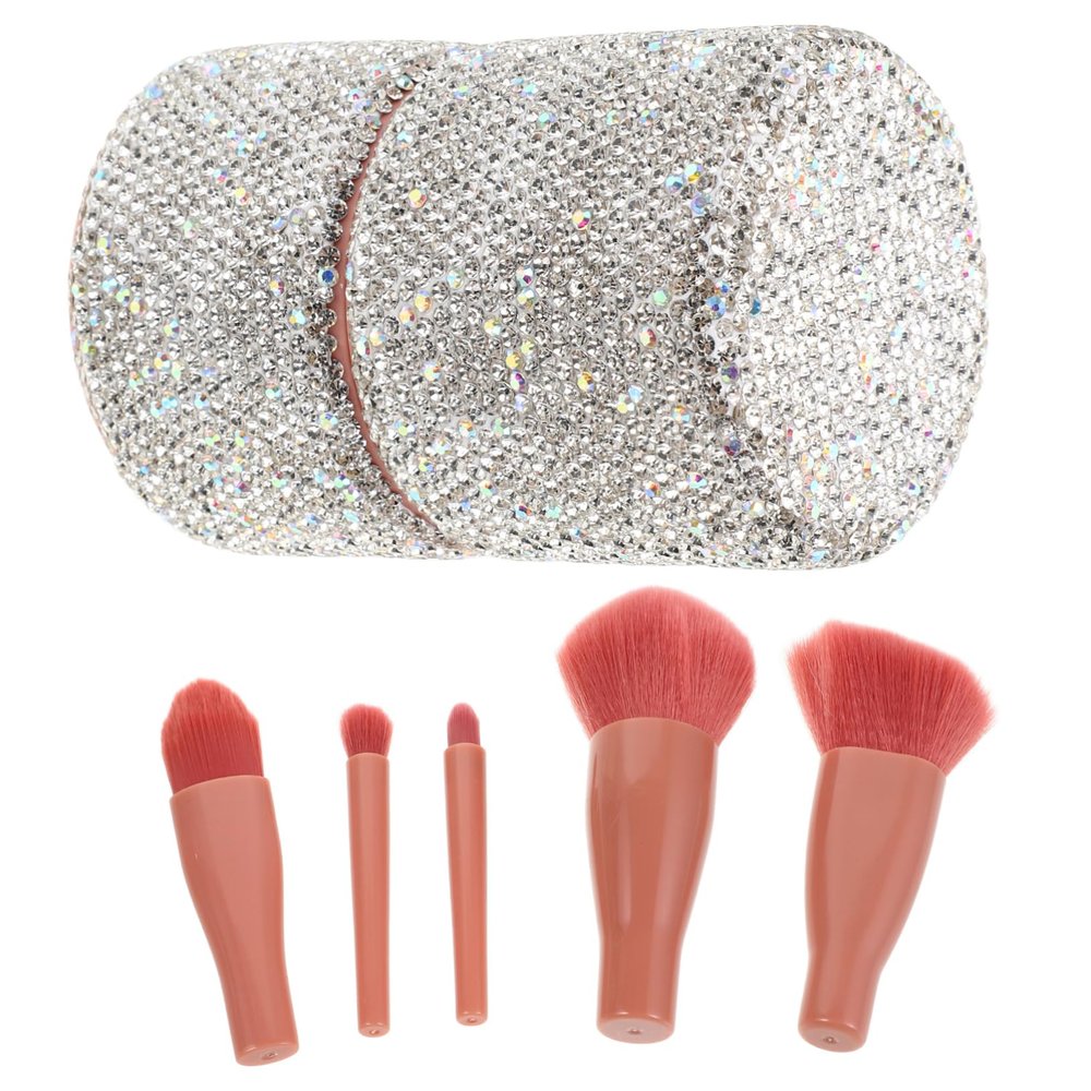 1-Piece Rhinestone Plastic Makeup Brush Holder Set