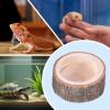 Generic Turtle Feeding Bowl, Reptile Feeding Bowl, Natural Wood Design Aquarium Decor & Amphibian Accessory for Turtles, Bearded Dragons, and Lizards view 4