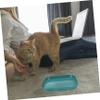 ibasenice 5-Piece Shallow Cat Food Bowls, Non-Slip Stackable PP Pet Bowls for Cats and Small Dogs, Easy to Clean view 4