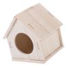 Abaodam Hamster House with Hideaway Function, Sturdy Natural Wood Small Animal House, Versatile Guinea Pig and Squirrel House view 1