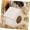 Abaodam Hamster House with Hideaway Function, Sturdy Natural Wood Small Animal House, Versatile Guinea Pig and Squirrel House view 3