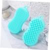 2-Pack Silicone Body Brushes, Green, Double-Sided for Head and Body view 3