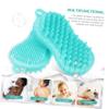 2-Pack Silicone Body Brushes, Green, Double-Sided for Head and Body view 4