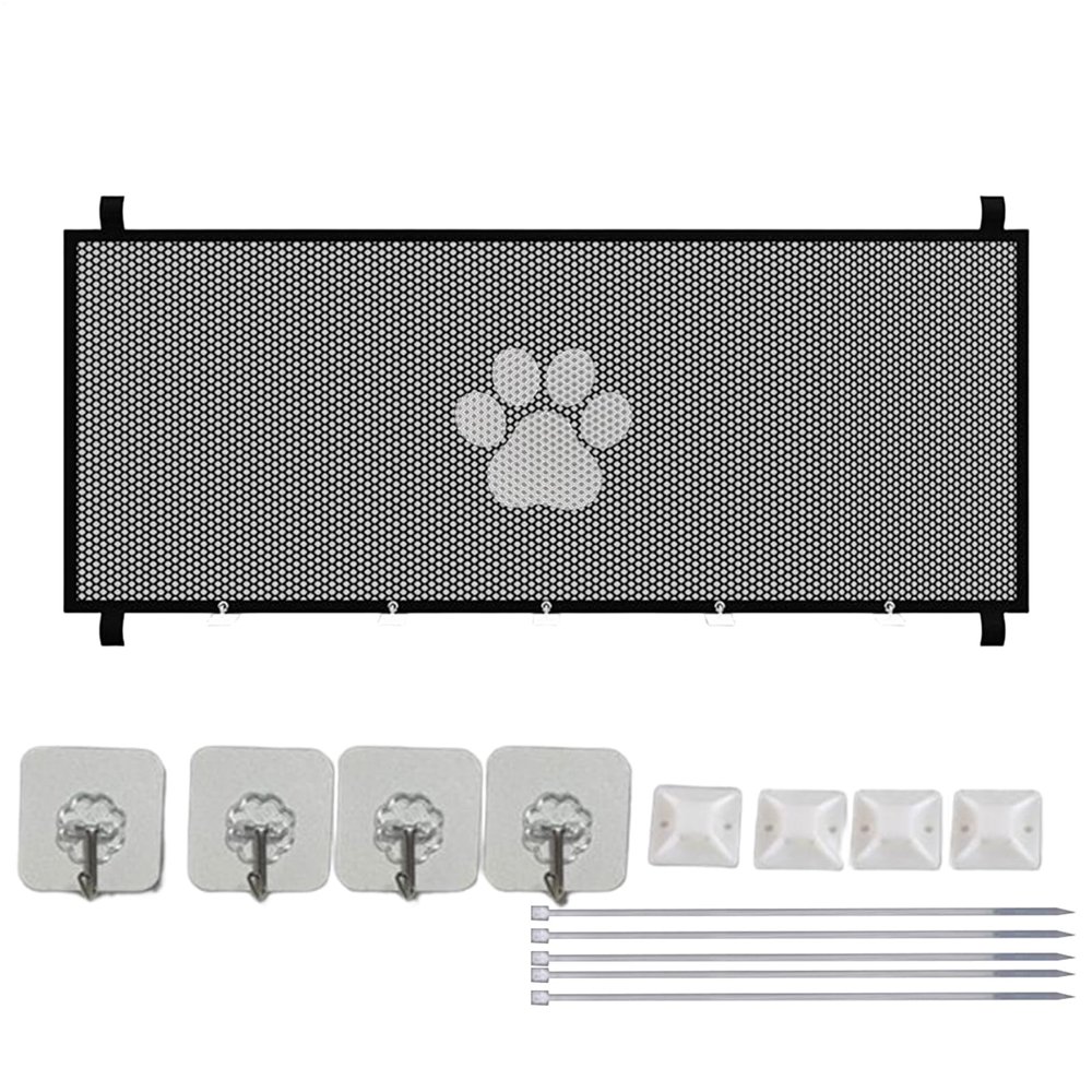 Retractable Mesh Pet Gate, 43.31 x 30.71 in, Breathable Design