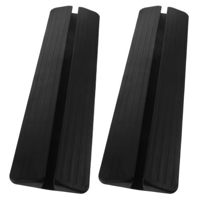2-Piece Set of Plastic Support Feet for Baby Gates, Black