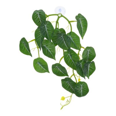 ibasenice Hanging Artificial Plants for Reptile Terrariums with Suction Cups
