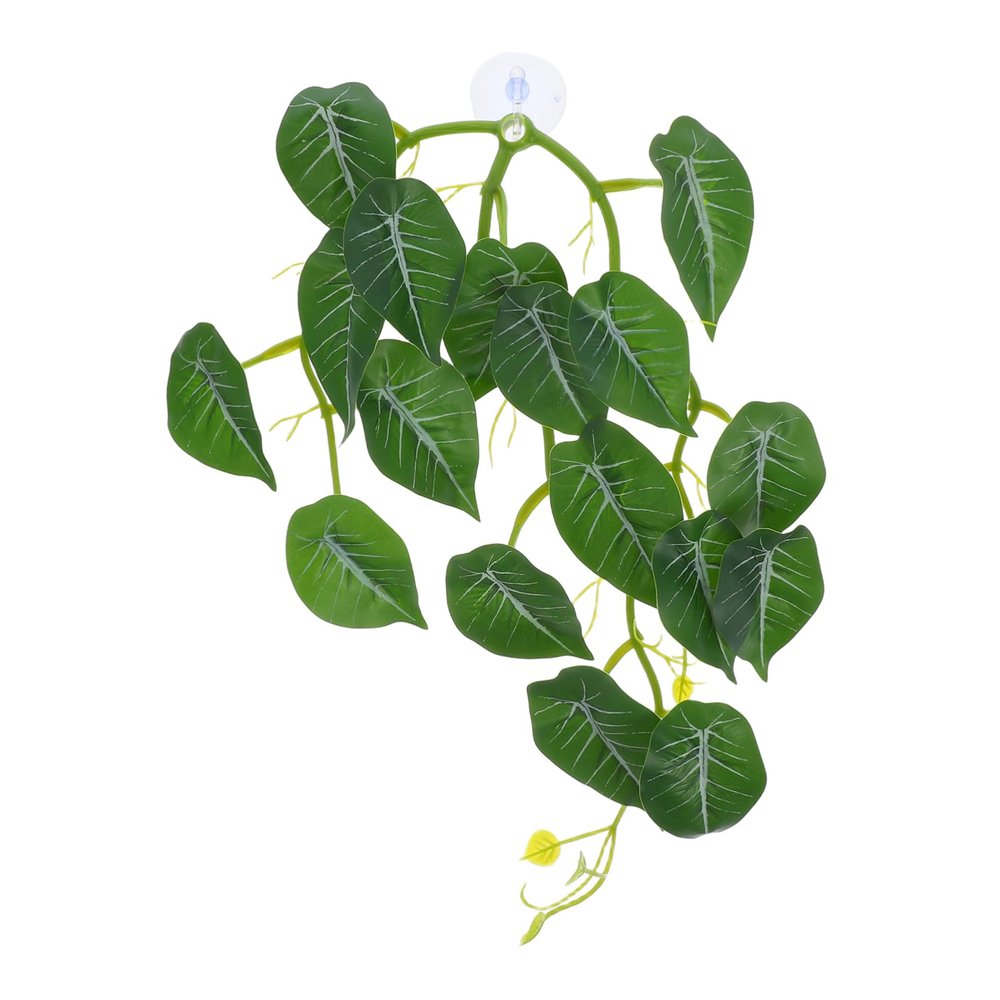 ibasenice Hanging Artificial Plants for Reptile Terrariums with Suction Cups