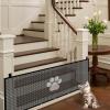 Retractable Pet Gate, Breathable Removable Mesh Barrier, Indoor and Outdoor, 100 x 76 cm view 3