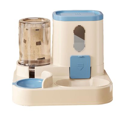 Automatic Food Dispenser and Water Bowl Set for Cats, Dogs, and Small Pets, 9.84 × 8.66 × 7.87 in