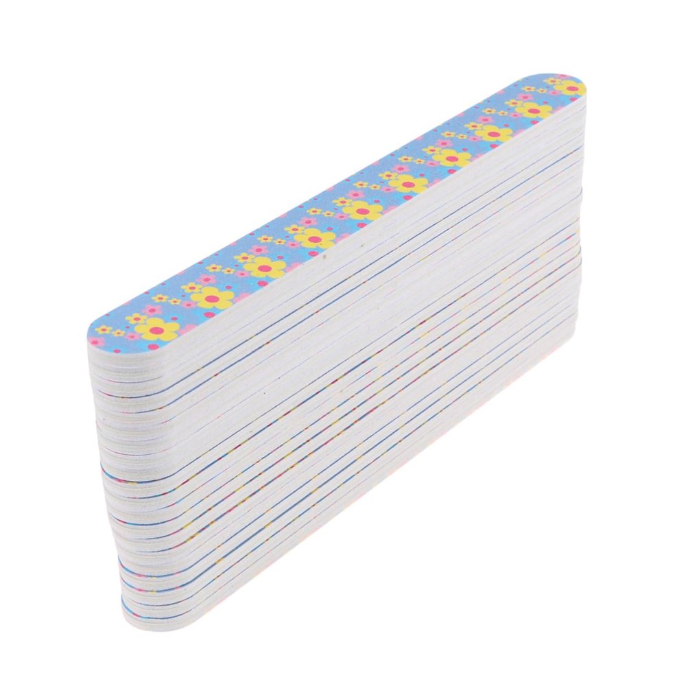WRITWAA 20-Piece Manicure Nail Shapers, PP and EVA, Double-Sided for Natural and Artificial Nails