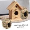Handwoven Straw Bird Nest, Handmade, Breathable, for Small Animals view 3