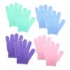 Exfoliating Body Scrub and Shower Gloves, Nylon, 4 Pairs view 1