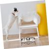 Elevated Pet Food Bowl with Stand, 1 Set, Stainless Steel, Black view 2