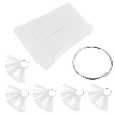 Nail Sample Sticks, Set of 6, ABS, White Practice Nails