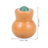 Green Stone and Wood Facial Roller for Eye and Neck Massage view 2
