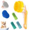 Dog Bath Brush with Shampoo Dispenser view 1