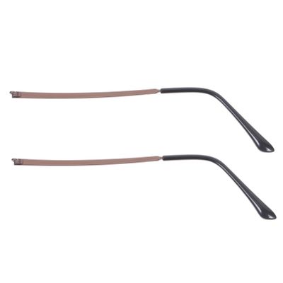 ERINGOGO Replacement Metal Eyeglass Temples, 1 Pair, Coffee, Sturdy