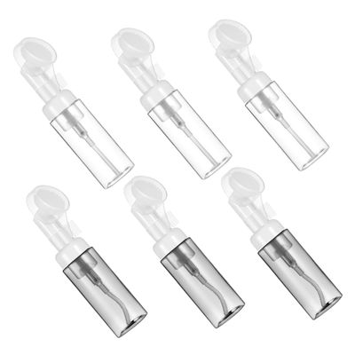 6-Pack 60 ml Plastic Foaming Dispenser Bottles with Brush Heads