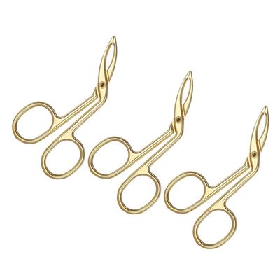 3-Piece Stainless Steel Eyebrow Tweezers with Slanted Tips
