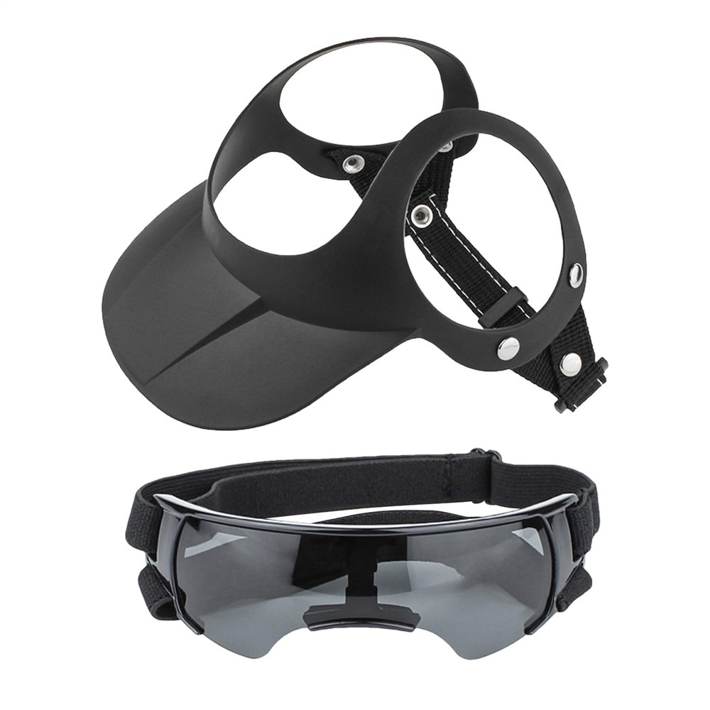 Adjustable Sun Hat with Goggles for Small Dogs