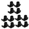 WRITWAA 3 Sets Anti-Slip Walker Glides, Black Nylon, 4 Pieces per Set view 1