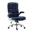 AJYBYUKJ Velvet Office Chair with Ergonomic Lumbar Design (Dark Blue) Beauty Comes view 1