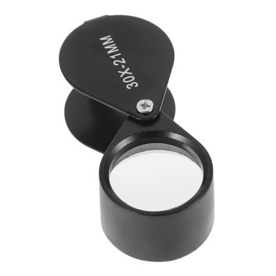DEARMAMY 30-Pack Foldable Metal and Glass Pocket Magnifiers, Compact and Lightweight, for Jewelry and Coin Inspection and Nature Observation