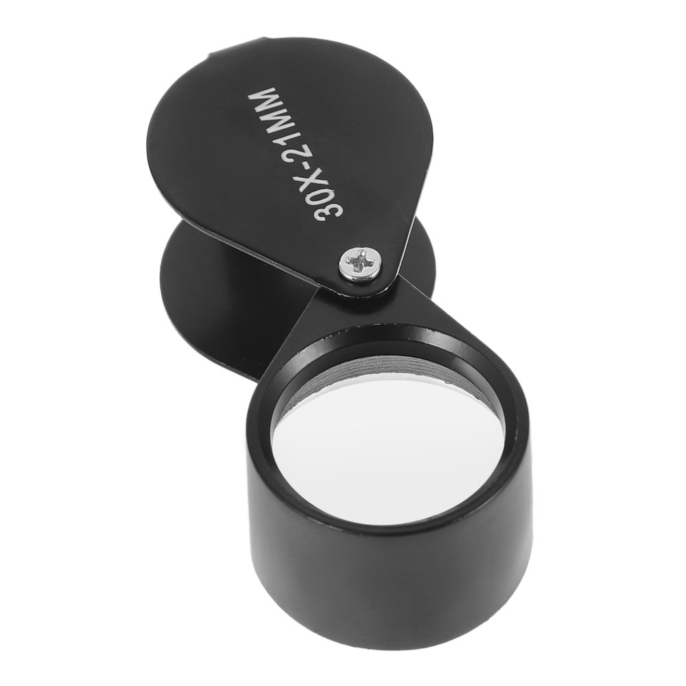 DEARMAMY 30-Pack Foldable Metal and Glass Pocket Magnifiers, Compact and Lightweight, for Jewelry and Coin Inspection and Nature Observation