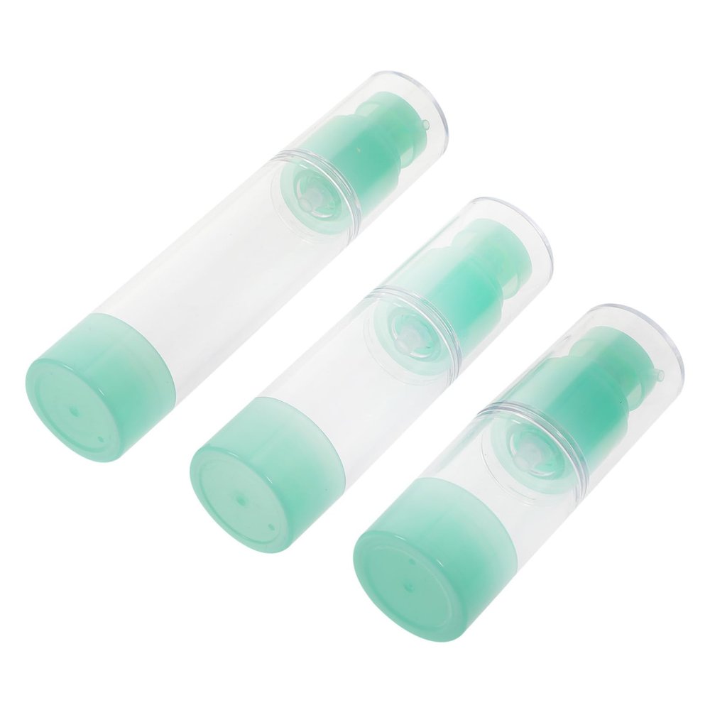 3 Green Lotion Bottles, 30/50 mL, PP and AS, for Travel
