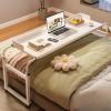 Overbed Table with Wheels, Height-Adjustable Mobile Desk view 1