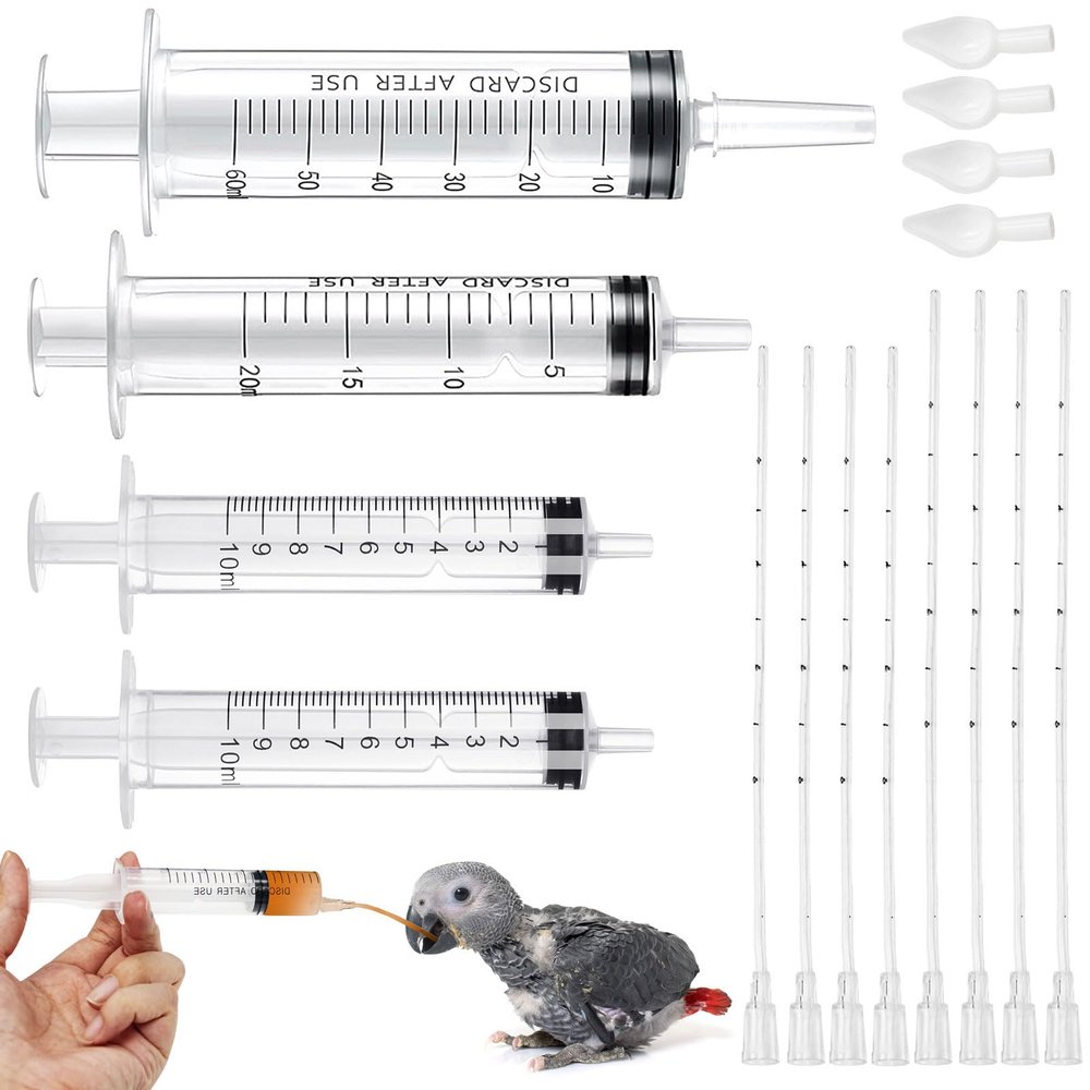 Feeding Syringe Set for Baby Birds and Parrots