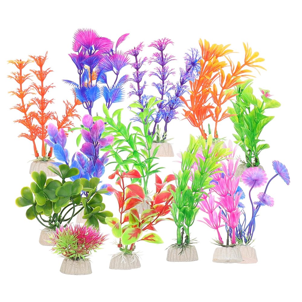 GRIRIW Artificial Water Plants Decoration Set for Aquariums