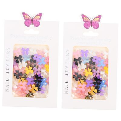 Bow Nail Stickers, 100 Pieces, Resin, for Women