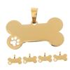 Gold Stainless Steel Bone-Shaped Dog Tags, Engravable, 5-Pack view 1