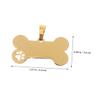 Gold Stainless Steel Bone-Shaped Dog Tags, Engravable, 5-Pack view 2
