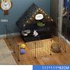2-Tier Indoor Small Animal Playpen with Climbing Ladder, Black, 111 × 111 × 92 cm view 2