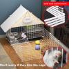 2-Tier Indoor Small Animal Playpen with Climbing Ladder, Black, 111 × 111 × 92 cm view 4