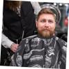 CALLARON Polyester Barber Cape with Mustache Pattern view 4