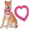 Zhhuoc Pink Heart-Shaped Cotton Rope Toy view 2