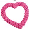 Zhhuoc Pink Heart-Shaped Cotton Rope Toy view 3