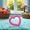 Zhhuoc Pink Heart-Shaped Cotton Rope Toy view 4