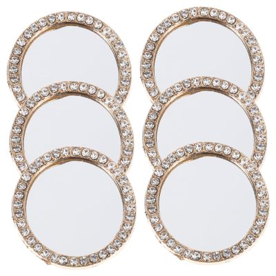 Healvian 6-Piece Compact Round Phone Camera Mirror, Portable Selfie Mirror for On-the-Go Beauty Applications