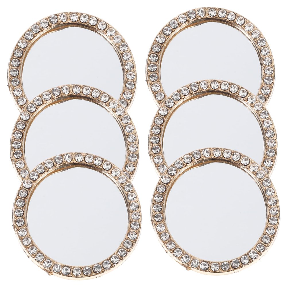 Healvian 6-Piece Compact Round Phone Camera Mirror, Portable Selfie Mirror for On-the-Go Beauty Applications