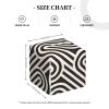 Square Tissue Box Cover, Black Textured PU Leather view 4