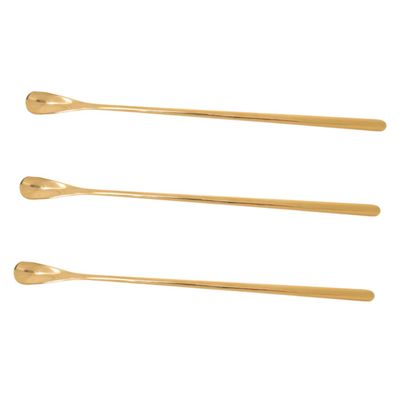 Hemobllo 3-Pack Stainless Steel Feeding Spoon with Long Handle