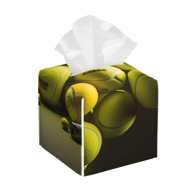 Square Tennis Print Leather Tissue Box Cover