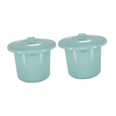 HOLIDYOYO Urinal Containers for Adults and Children, 2-Pack, Plastic with Lids, Non-Slip Base, Thick Material, Portable Bedpans for Home and Travel