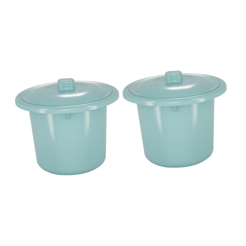 HOLIDYOYO Urinal Containers for Adults and Children, 2-Pack, Plastic with Lids, Non-Slip Base, Thick Material, Portable Bedpans for Home and Travel