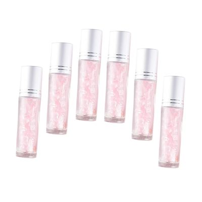 DEARMAMY Roll-On Bottles with Aluminum Caps for Essential Oils, 10 mL Glass, 6-Pack
